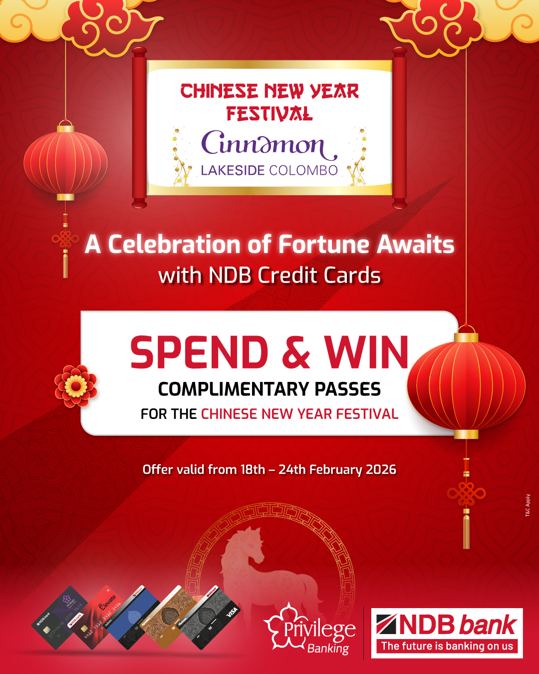Spend & WIN Complementary passes for the Chinese New Year Festival 